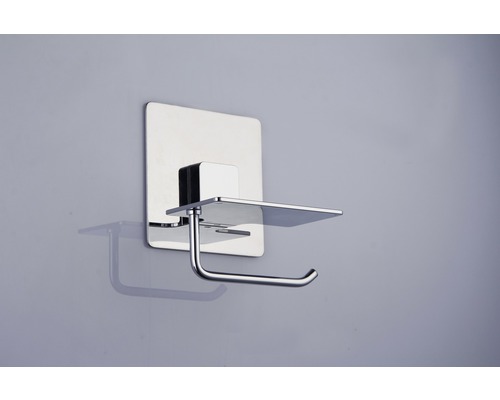 Toilettenpapierhalter aus Metall mit Ablage