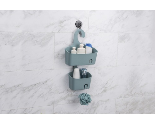 Étagère de salle de bain avec deux paniers pour ranger les accessoires de bain