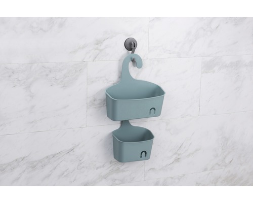 Étagère de douche avec deux paniers de rangement pour ranger les accessoires de douche