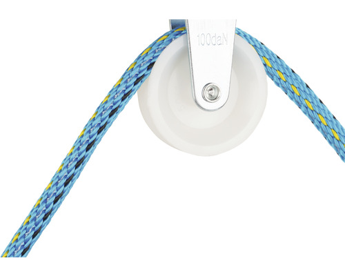Seilrolle mit blauem Seil
