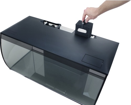 Aquarium avec nettoyage du filtre