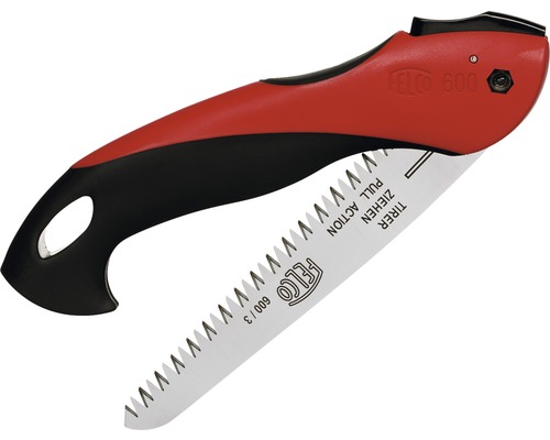 Klappsäge mit Metallsägeblatt und Kunststoffgriff