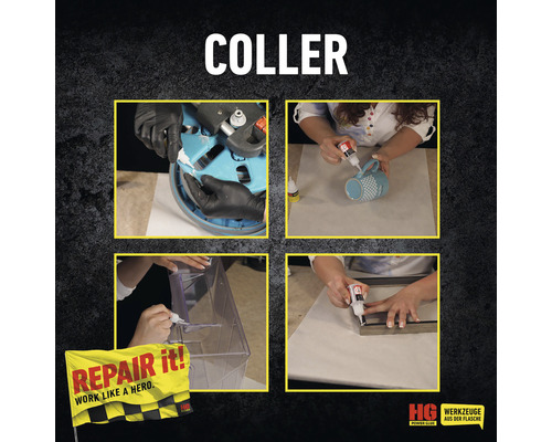 Exemples d''application d''une colle universelle