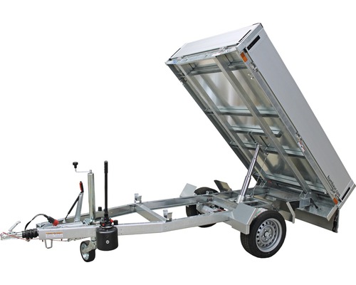 Remorque Humbaur avec surface de chargement relevée