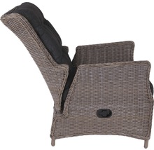 Gartensessel Destiny Casa Relax, verstellbar, Polyrattan, vintage grau