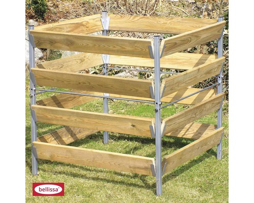 Jardinière surélevée en bois et métal