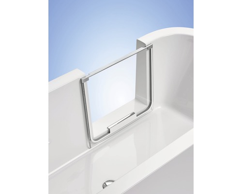 Baignoire avec paroi de douche en verre