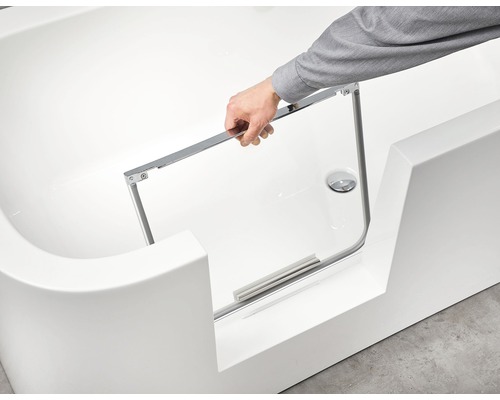 Baignoire avec porte de baignoire en verre