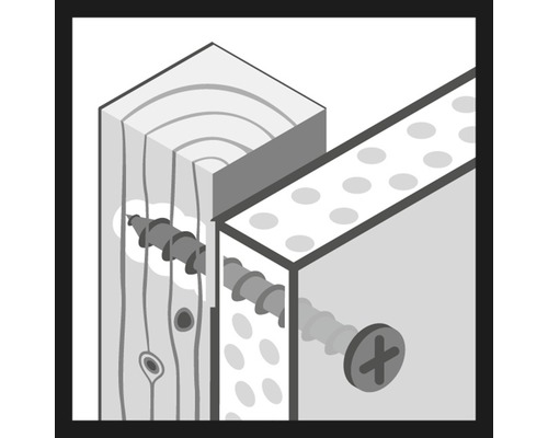 Illustration d''un assemblage de bois avec des vis