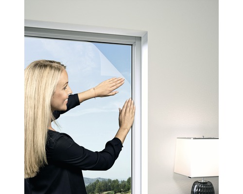 Fliegengitter Windhager Elastic PLUS für Fenster ohne Bohren weiss 130x150 cm