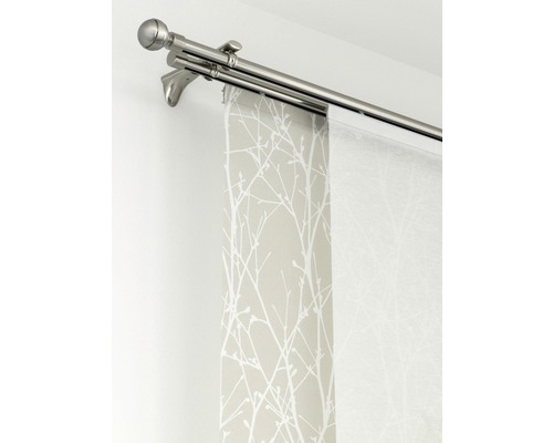 Double tringle à rideaux avec panneaux japonais à motif d''arbre