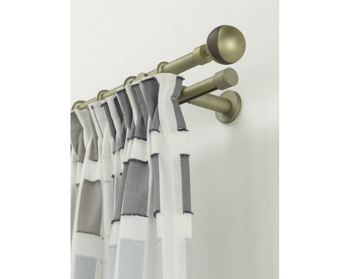 Tringle à rideaux double avec rideau