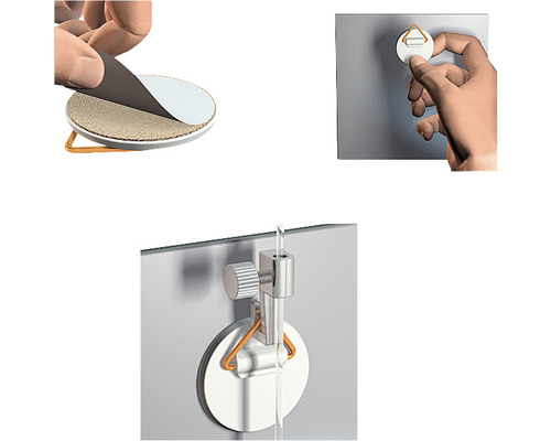 Système de fixation pour cadres photo à monter au mur