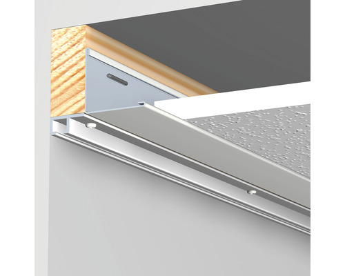 Detailaufnahme einer Deckenbefestigungsschiene