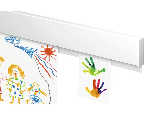 Weisse Bilderleiste mit Kinderzeichnungen