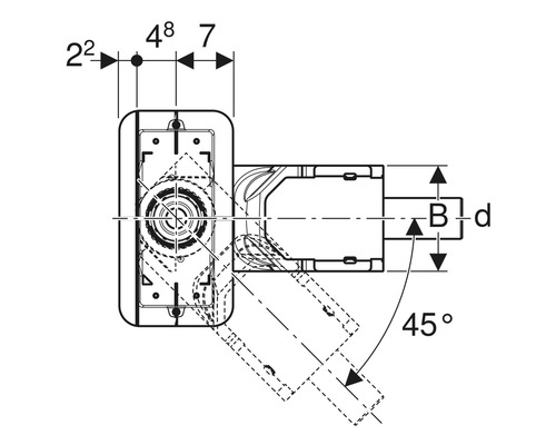Dessin technique d''un produit avec des mesures