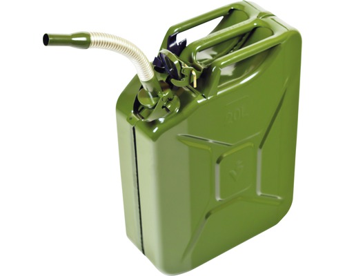 Jerrican de carburant d''une capacité de 20 litres avec bec verseur