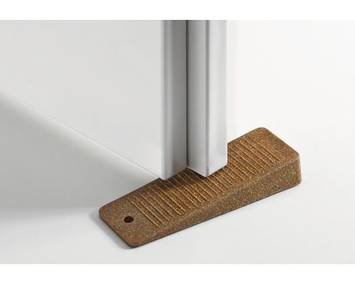Cale-porte en liège sous une porte