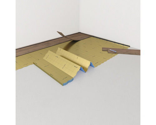 Pose d''un sol stratifié avec sous-couche isolante.