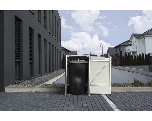 Mülltonnenbox HIDE Kunststoff 69,7x80,7x115,2 cm schwarz
