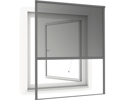 Insektenschutzrollo vor einem Fenster