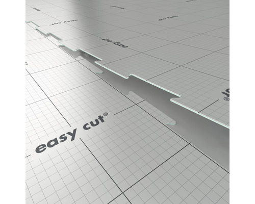 Gros plan sur un stratifié avec l''inscription ''easy cut'' sur une grille