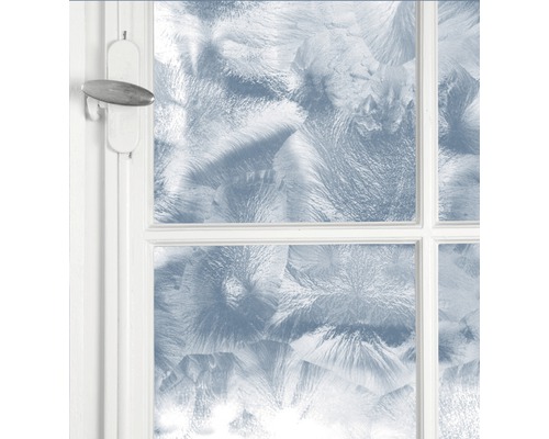 Fenster mit Milchglasfolie mit Frostmuster