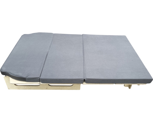 Canapé-lit déplié avec cadre en bois