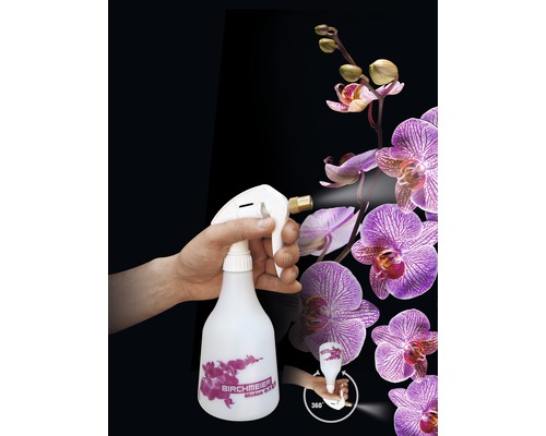 Pulvérisateur manuel Birchmeier Mesto utilisé pour arroser des orchidées