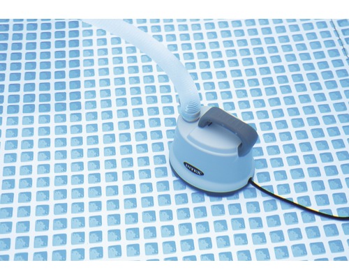 Intex Logo Luftpumpe mit Schlauch auf Poolfolie