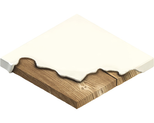 Planche en bois partiellement recouverte d''un scellant