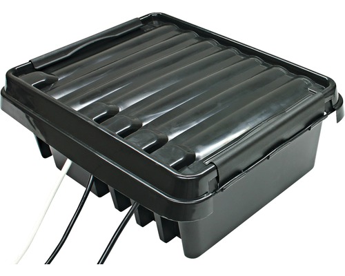 Bac à plantes noir avec système d''irrigation