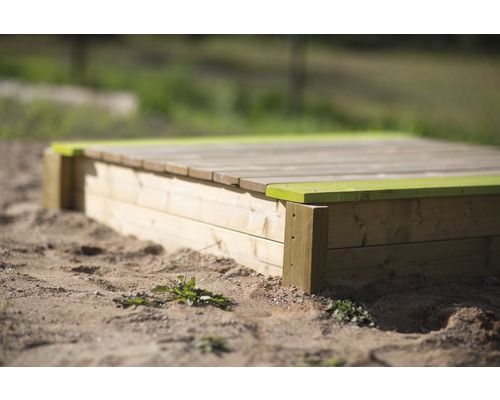 Bac à sable carré en bois avec couvercle