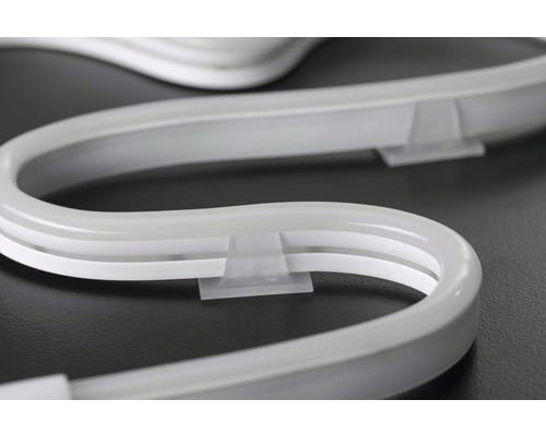 Lampe LED flexible avec clips de fixation en détail