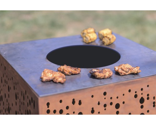 Grill avec poulet et maïs