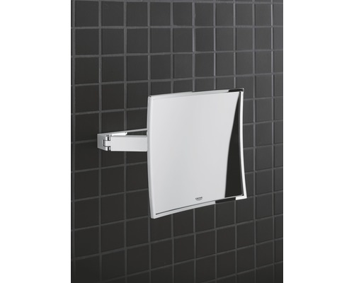 Miroir de maquillage réglable pour montage mural dans la salle de bain