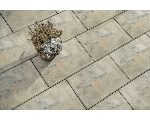 Dalle de terrasse en béton iStone Basic calcaire coquillier 60x40x4 cm