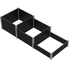 Jardinière surélevée en plastique à trois niveaux