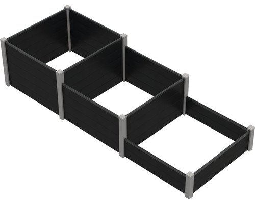 Jardinière surélevée en plastique à trois niveaux