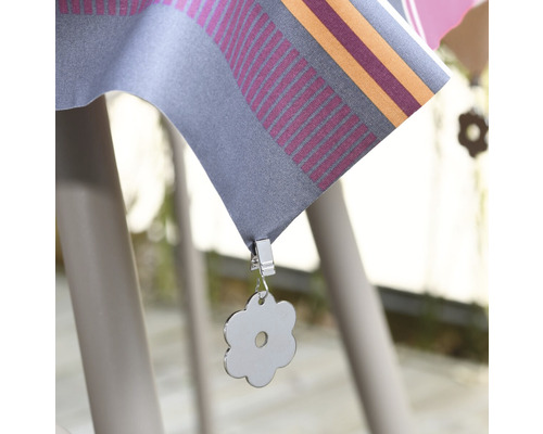 Nappe avec poids de nappe en forme de fleur