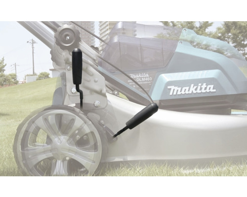 Makita Rasenmäher Detailansicht der Höhenverstellung