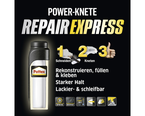 Pattex Repair Express Powerknete Verpackung mit Anwendungshinweisen