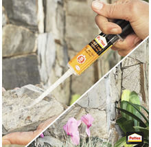 Colle Pattex Kraft-Mix Power-Mix utilisée pour coller des pierres