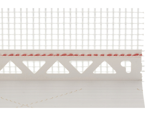 Detailansicht einer Fliesenprofilschiene mit Gitternetz