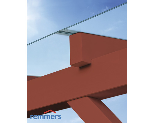 Vue détaillée d''un toit de terrasse avec verre et construction en bois