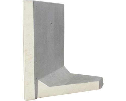 Support d'angle gris en deux parties pour la formation d'angles 105x60x100x12cm béton apparent