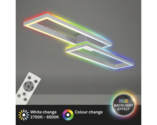 Rechteckige Deckenleuchte mit Farbwechsel und Fernbedienung