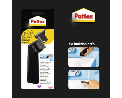 Pattex Fugenhai Coupe-silicone pour enlever les anciens joints de silicone