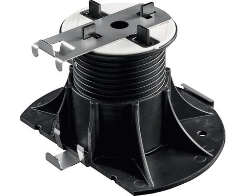 Pied réglable pour dalle de terrasse avec insert métallique