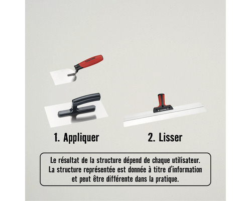 Trois truelles à lisser pour structurer et lisser l’enduit.